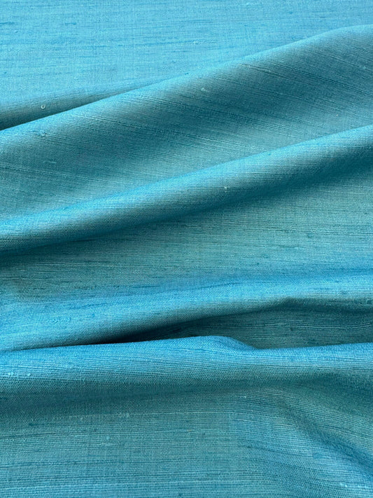 Scalamandre Vienne Texture Peacock Blue Silk Solid Texture MSRP USD 276/y