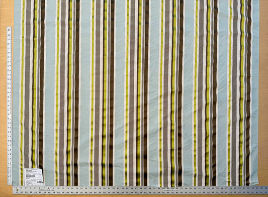 Scalamandre Tango Aqua/Multi Blue Green Rainbow Stripe 100% Silk Jacquard MSRP USD 324/y