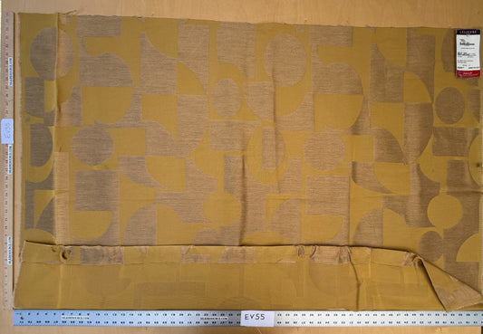 1.1 yards Scalamandre Lelievre Stabile Chrome Geometric Large Jacquard Yellow Linen Cotton