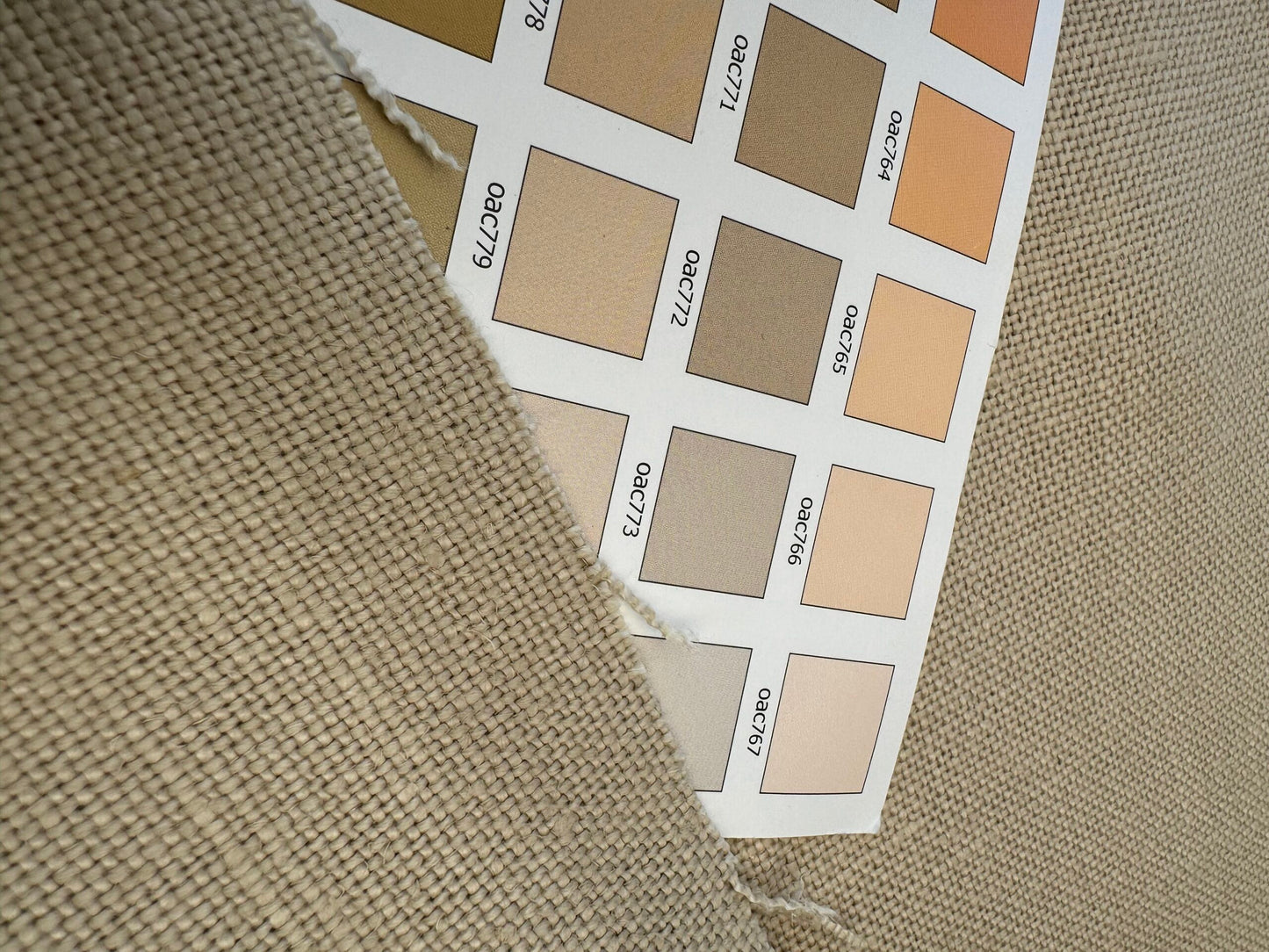 Scalamandre Luxembourg Linen Sand Beige Solid MSRP USD142/y