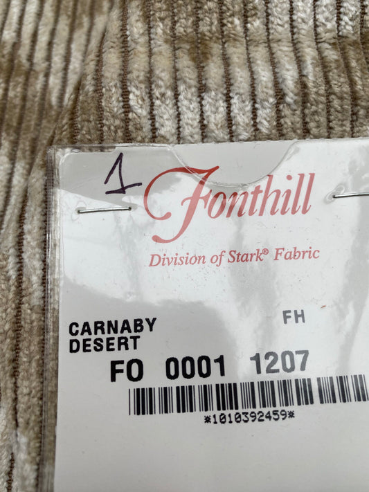 7 Berkbox78 Square Velvet by Fonthill Carnaby Desert Brown White Chevron1.1YD X 25" MSRP USD 294/y