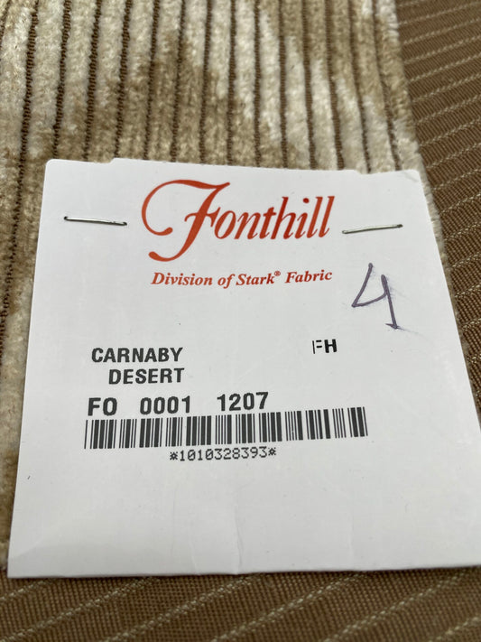 10 Berkbox78 Square Velvet by Fonthill Carnaby Desert Brown White Chevron MSRP USD 294/y