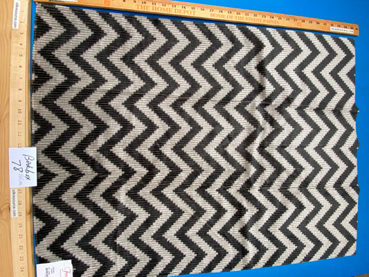 14 Berkbox78 Square Velvet by Fonthill Carnaby Carbon Black White Chevron MSRP USD 294/y