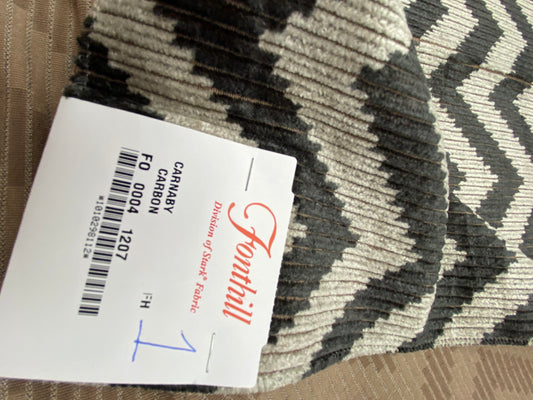 14 Berkbox78 Square Velvet by Fonthill Carnaby Carbon Black White Chevron MSRP USD 294/y