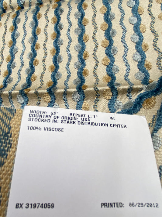 17 Berkbox78 Square Velvet by Old World Weavers Lavina Squiggle Bluejay Blue Beige Dot Circle Stripe Viscose MSRP USD 300/y