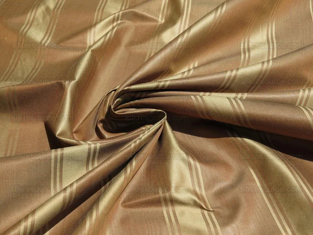 Kravet Couture Manisse Moire Stripe "nutmeg" Silk MSRP USD 157/Y