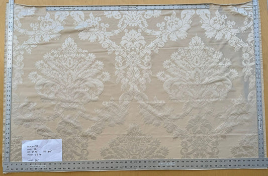 Scalamandre Silk Damask Beige Historic French Court Renaissance 38" x 56"