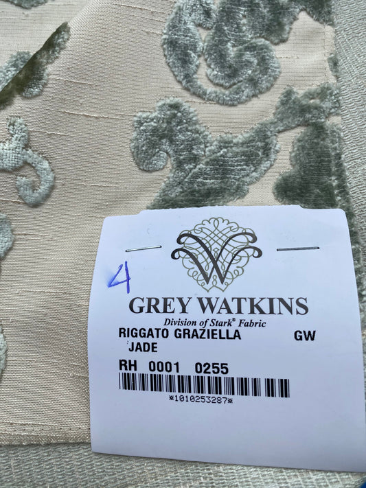 7 Berkbox80 Square Velvet by Grey Watkins Riggato Graziella Jade MSRP USD470/y