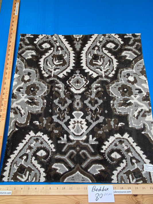 16 Berkbox80Square Velvet by Scalamandre Oushak Linen Velvet Smoke Linen Abstract Brown Beige MSRP USD638/y Piece 5