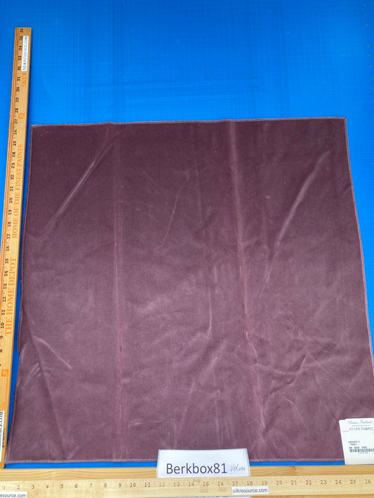 7 Berkbox81 Square Velvet by Christian Fischbacher Visconte II Pansy Purple Solid 26"L X 26"W MSRP USD 300+/y