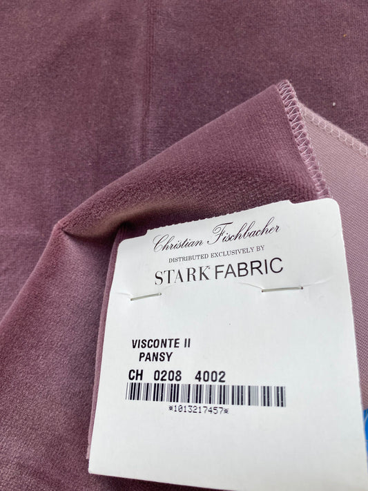 8 Berkbox81 Square Velvet by Christian Fischbacher Visconte II Pansy Purple Solid 25"L X 13"W MSRP USD 300+/y