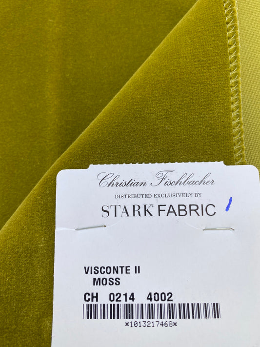 11 Berkbox81 Square Velvet by Christian Fischbacher Visconte II Moss Green Solid MSRP USD 300+/y