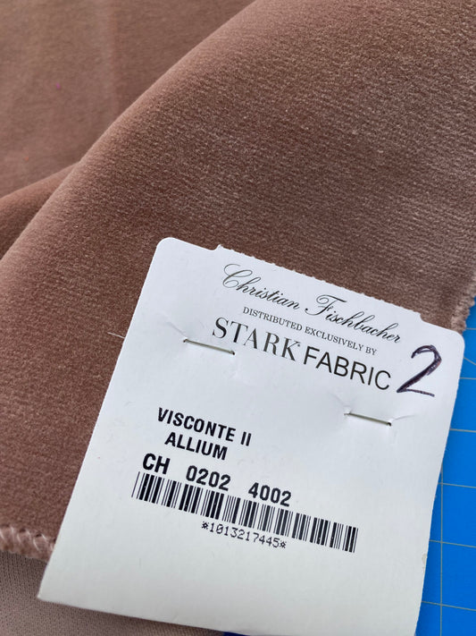 16 Berkbox81 Square Velvet by Christian Fischbacher Visconte II Allium Brown Solid 26"L x 12"W MSRP USD 300+/y