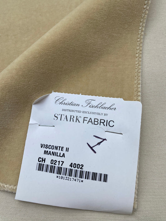 19 Berkbox81 Square Velvet by Christian Fischbacher Visconte II Manilla White Cream Solid 26"L x 26"W MSRP USD 300+/y