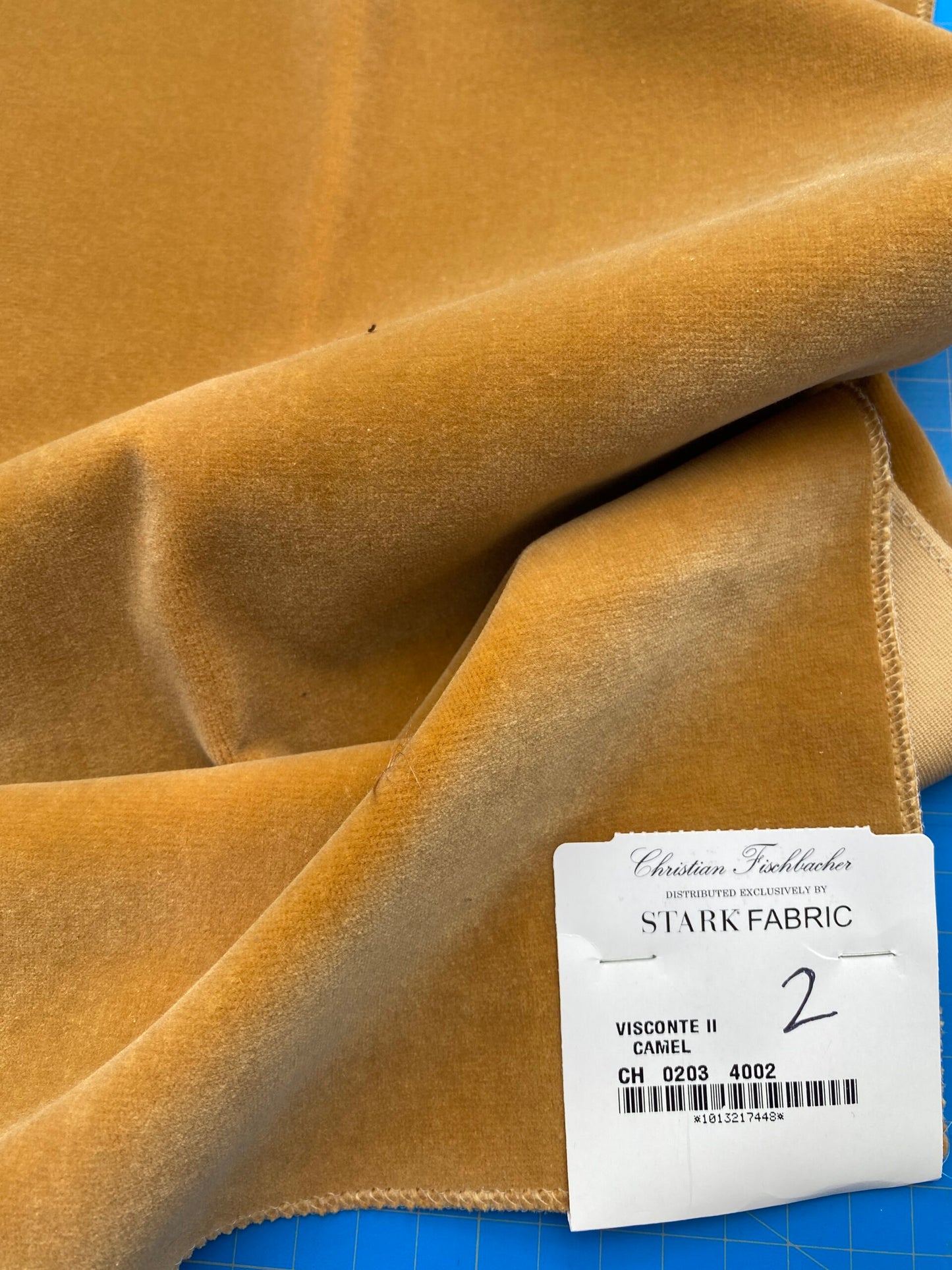 20 Berkbox81 Square Velvet by Christian Fischbacher Visconte II Camel Light Brown Solid 26"L x 13"W MSRP USD 300+/y