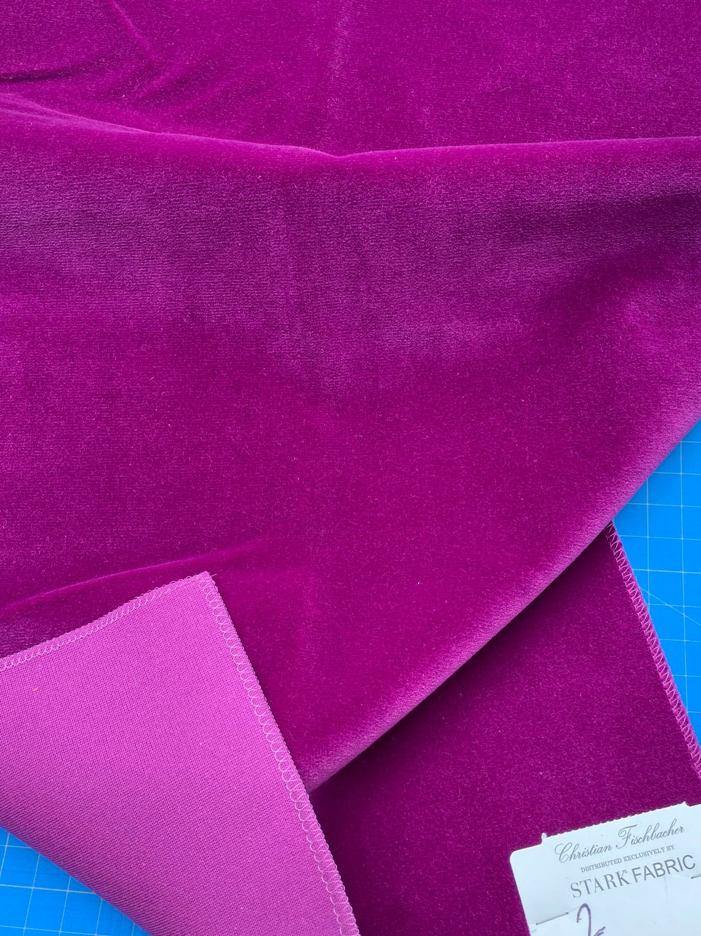 24 Berkbox81 Square Velvet by Christian Fischbacher Visconte II Orchid Pink Solid 26"L x 13"W MSRP USD 300+/y