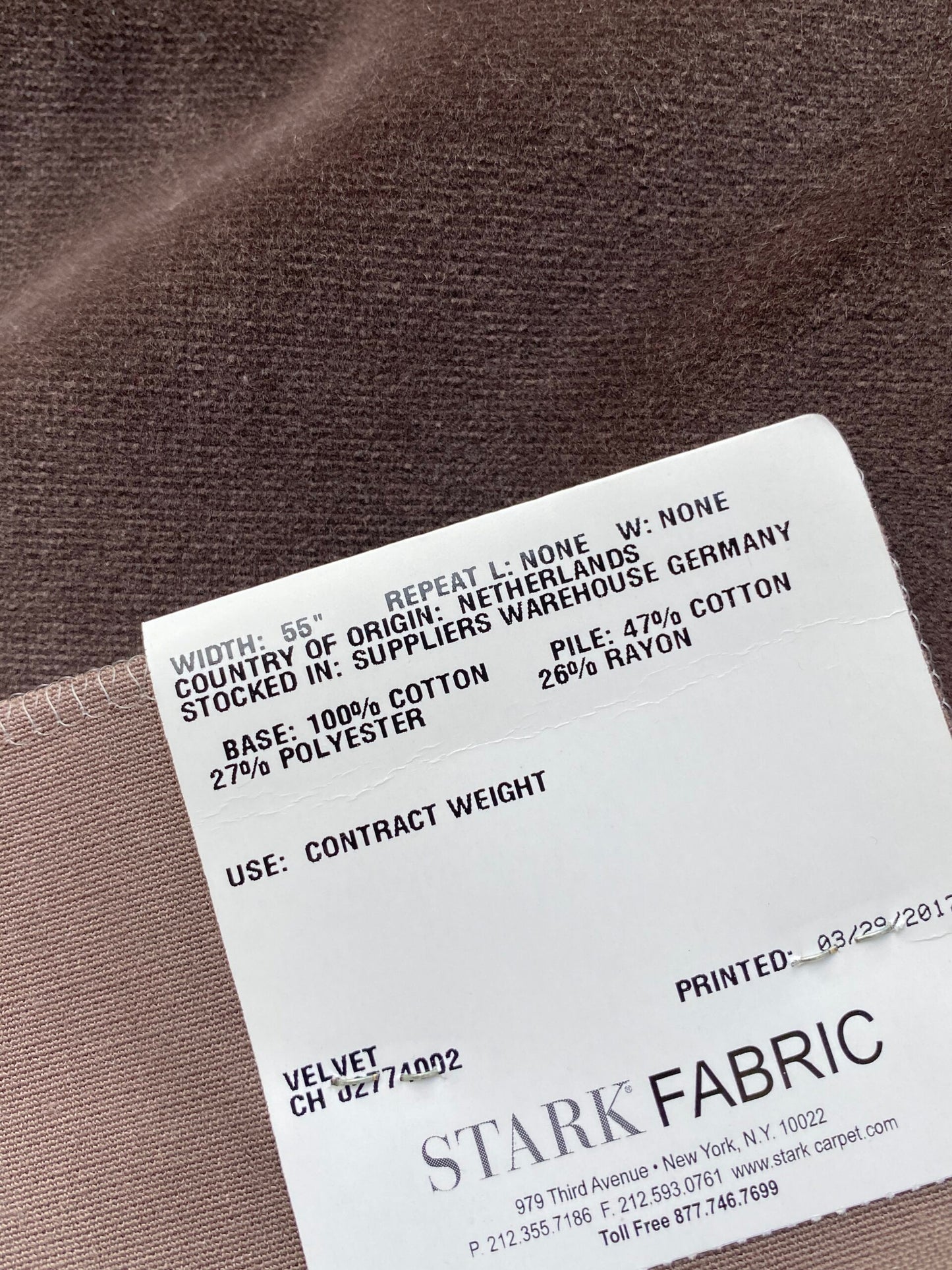 10 Berkbox82 Square Velvet by Christian Fischbacher Visconte II Cremini Brown Solid 26"L x 13"W MSRP USD 300+/y