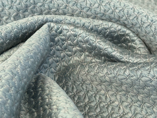 2.4 yards Scalamandre Leleivre Odeon Nattier Gray Metallic Small Scale Texture Cotton