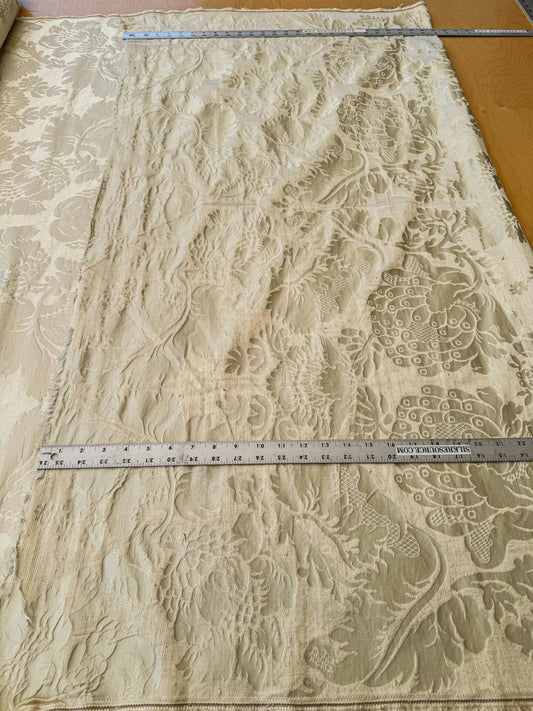 by yard Scalamandre Beige Damask French Court Silk Renaissance