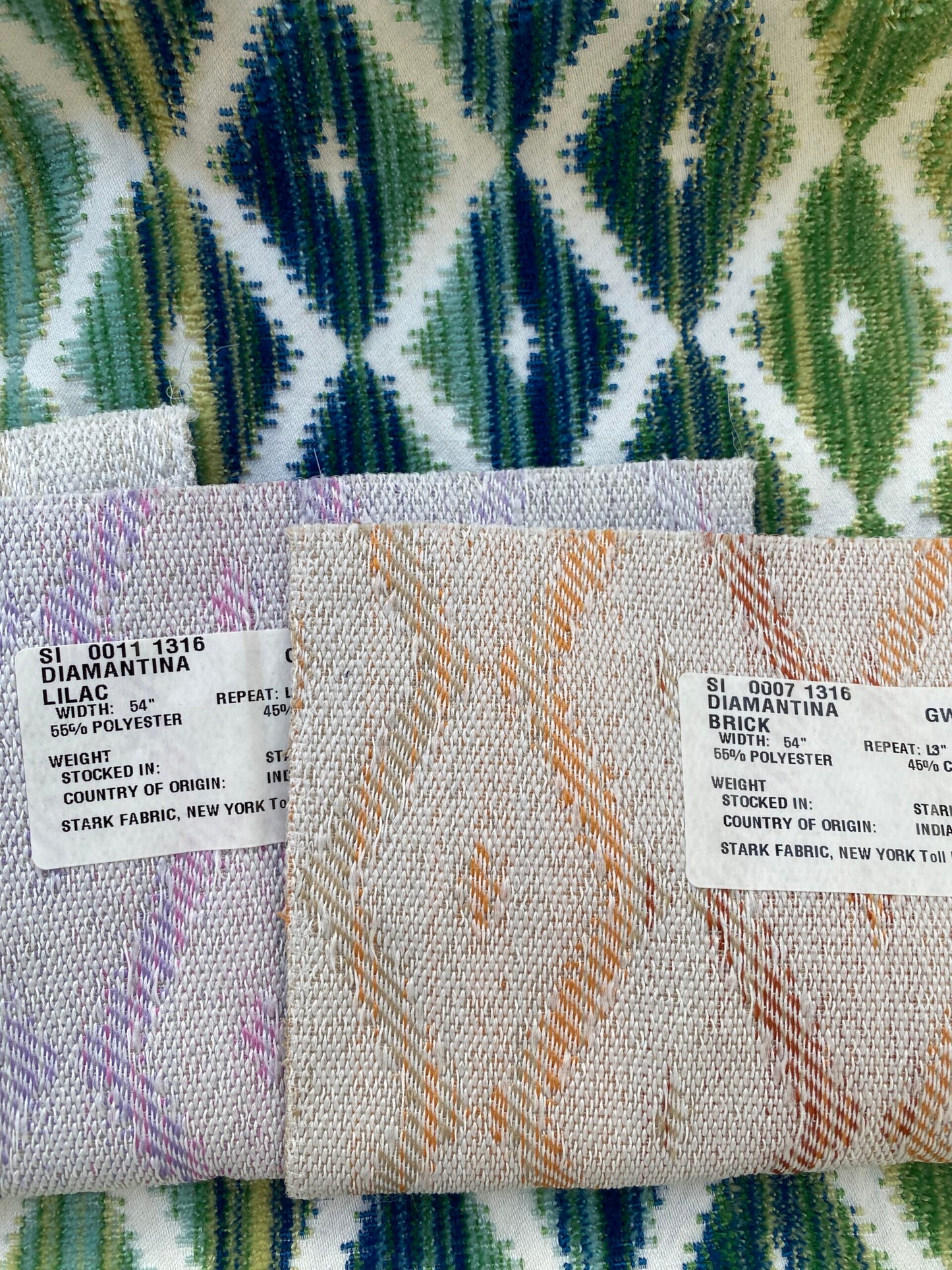 4 Berkbox83 Square Velvet by Grey Watkins Diamantina Ocean Deep Green White Blue Diamond Ogee MSRP USD 306+/y