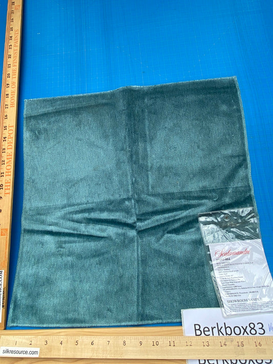 8 Berkbox83 Square Velvet by Scalamandre Bay Velvet Surf Blue Outdoor Solid Texture MSRP USD 280/y