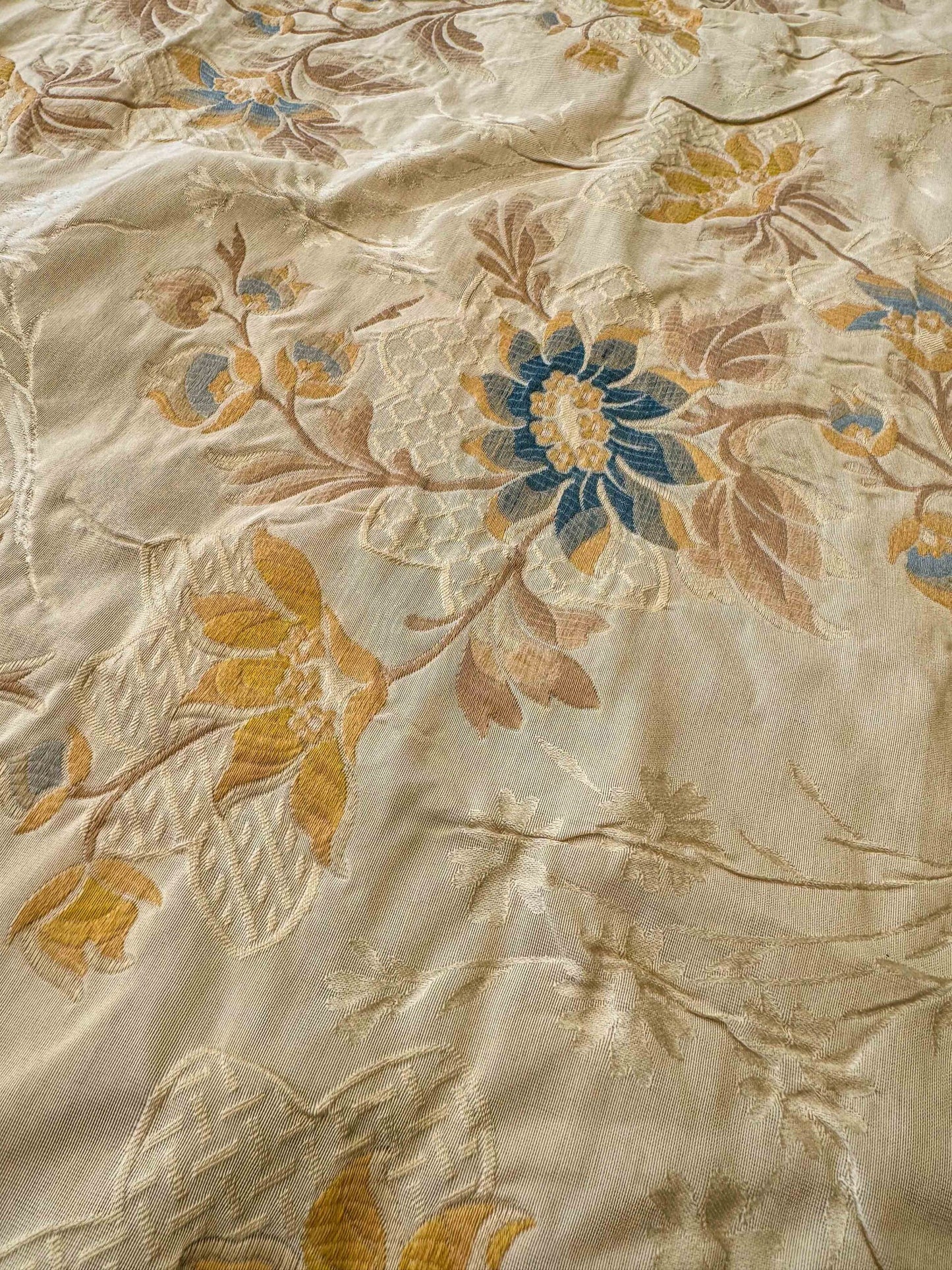 22" x 56" Scalamandre Flowers Beige Floral Botanical Tree Foliage