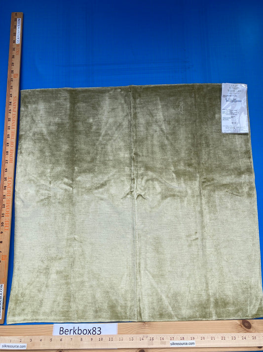 24 Berkbox83 Square Velvet by Old World Weavers Taos Silicon Finis Quince Light Green Solid Texture MSRP USD210/y