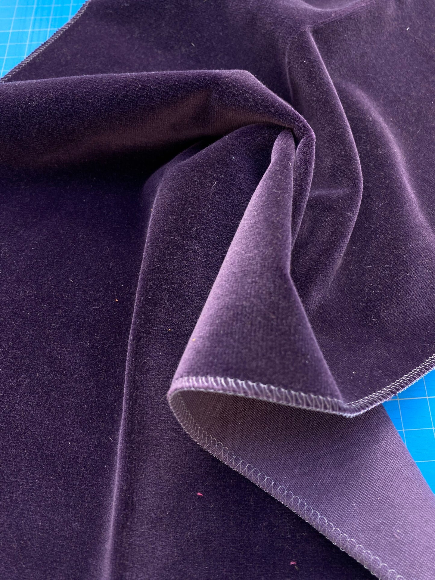 27 Berkbox83 Square Velvet by Christian Fischbacher Visconte II Beach Plum Purple Solid 26"L x 13"W MSRP USD 300+/y