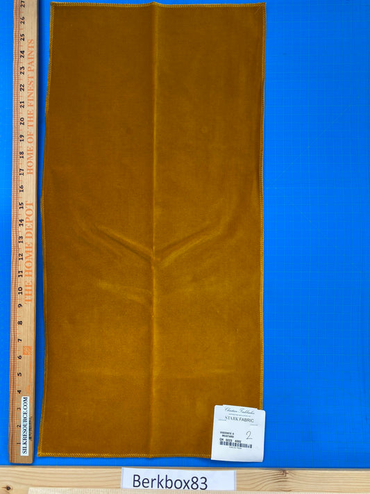 31 Berkbox83 Square Velvet by Christian Fischbacher Visconte II Mustard Yellow Solid 27"L x 26"W MSRP USD 300+/y