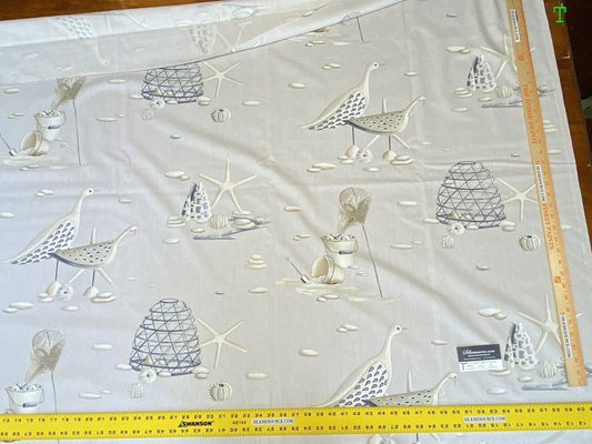 Scalamandre Bird Beach Seashell Ocean - Multicolor