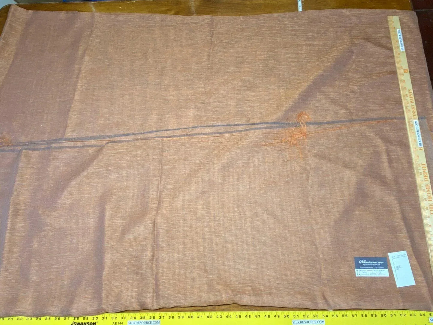 11 Boxu Scalamandre 3.1yd X 120"w Semi Sheer Orange Burnt Earth