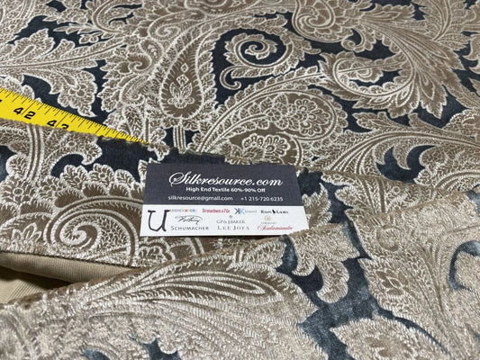 14 Boxu Scalamandre 2.4yd Palermo Velvet Beryl Blue Printed Velvet MSRP USD 610/Y