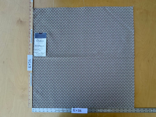1 EV56 Square Jacquard by Lelievre Strada Reversible Email Brown White Small Jacquard Small Scale Chevron Geometric MSRP USD 602/y