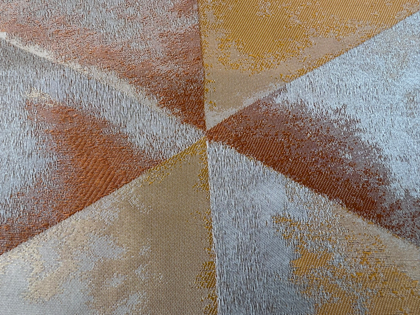 8 EV56 Square 25" x 25" Scalamandre Lelievre Paris Metalo Cuivre Brown Gray Abstract 100% Polyester