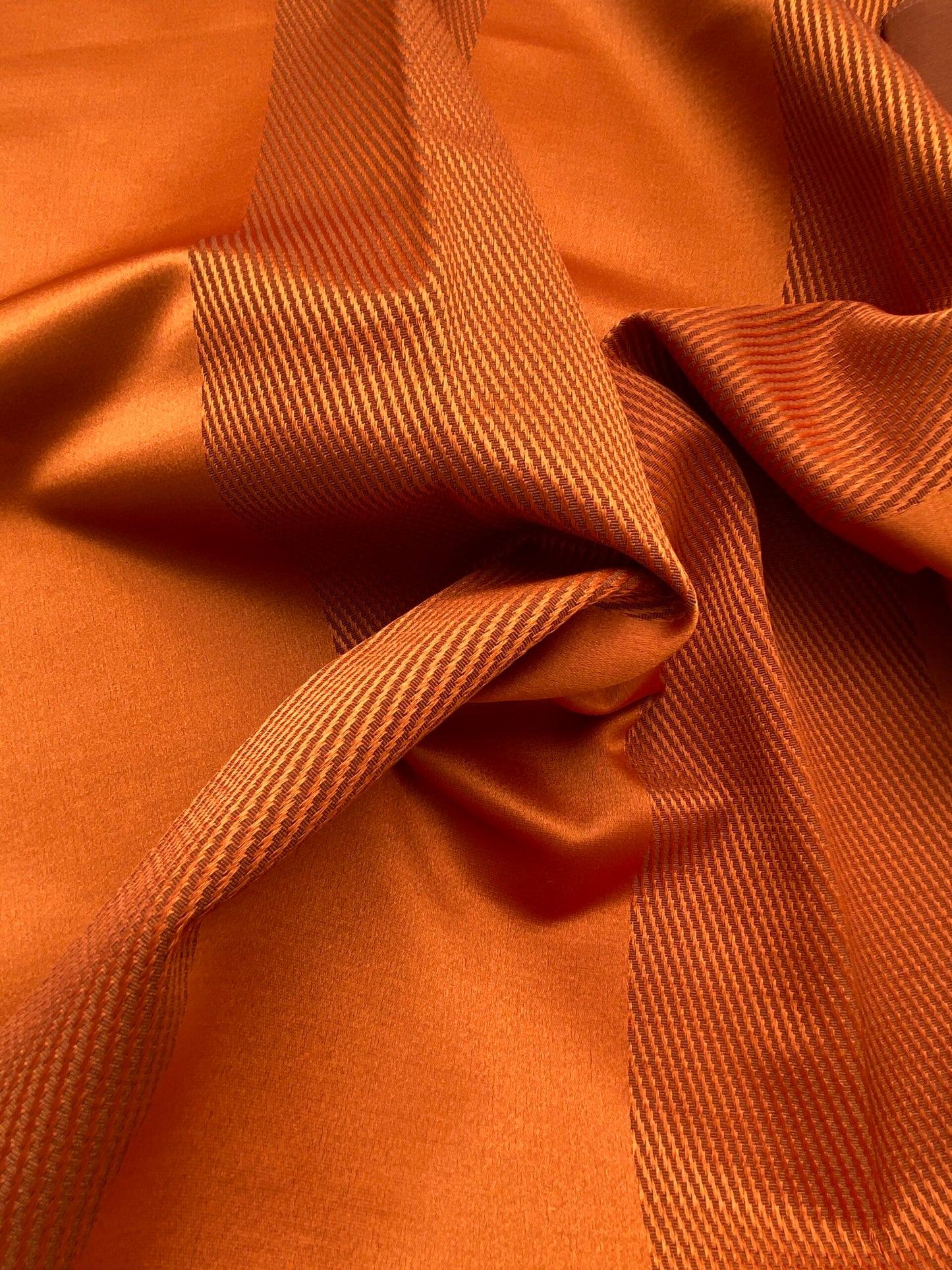 33 Berkbox85 Square Jacquard by Lelievre Paris Colonne Cuivre Orange Stripe MSRP USD444/y