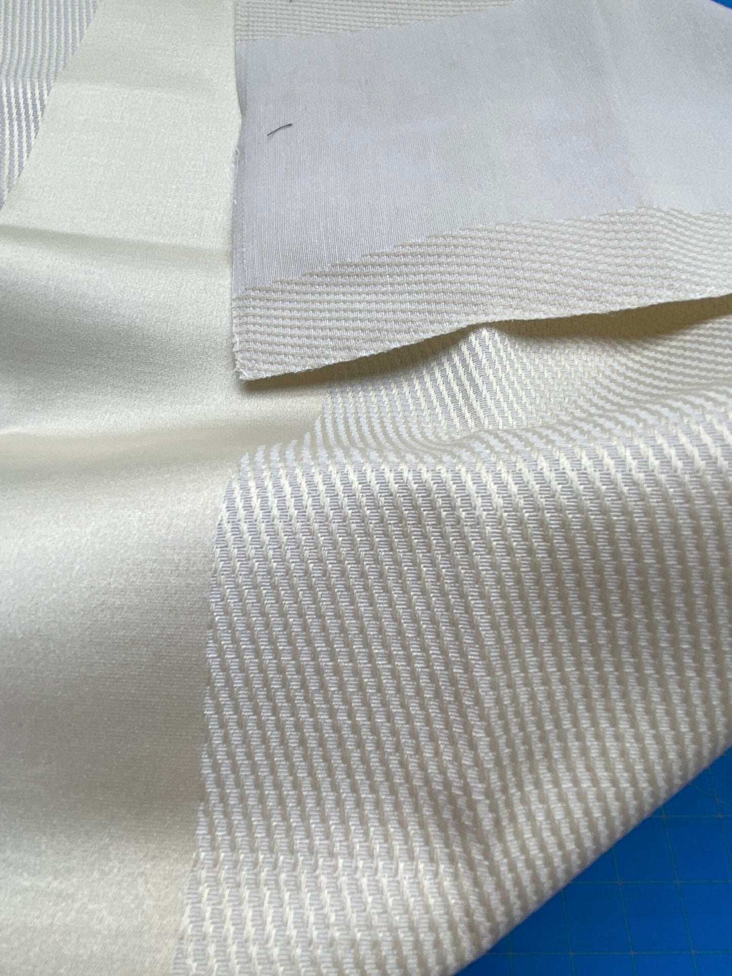 36 Berkbox85 Square Jacquard by Lelievre Paris Colonne Ivorie Cream White Stripe MSRP USD444/y