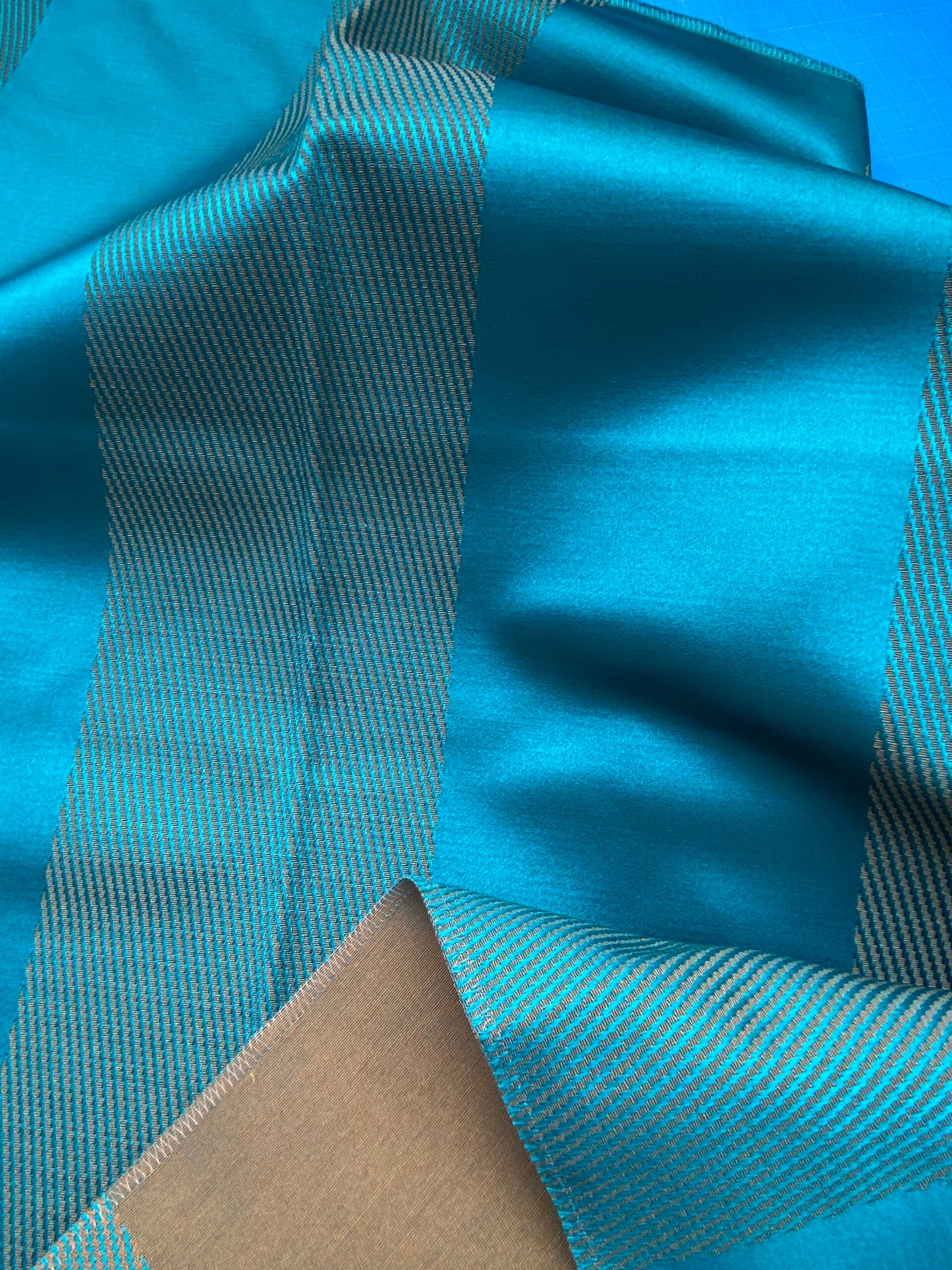 38 Berkbox85 Square Jacquard by Lelievre Paris Colonne Equateur Blue Stripe MSRP USD444/y