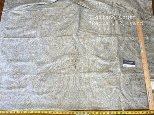1 Boxw Scalamandre Square Showroom Sample 2.4 Yards Petra Silk Linen Damask Highland Court