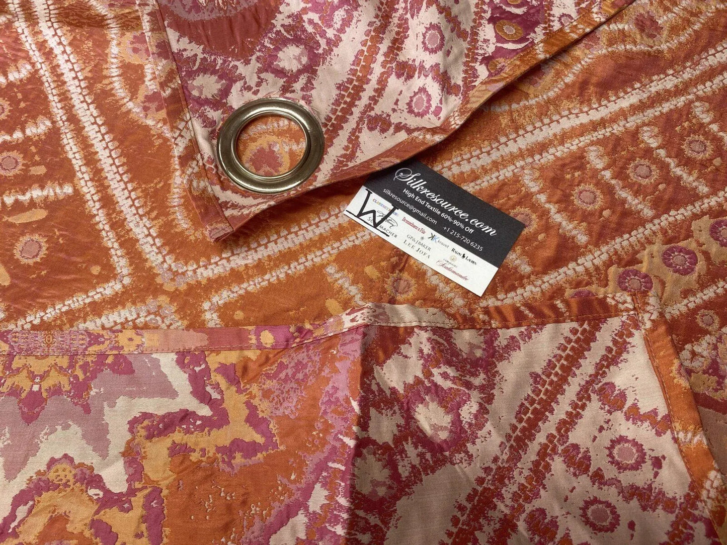 18 Boxw Scalamandre Square Showroom Sample Full Yard Orange