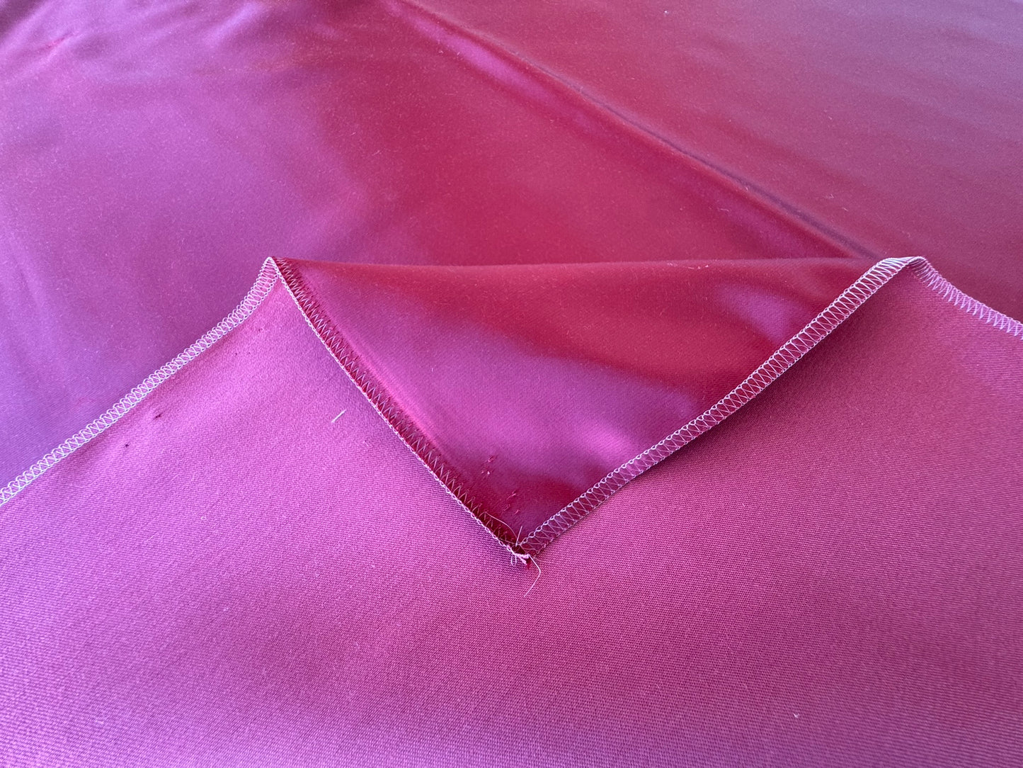33 EV56 Square 25" x 26" Scalamandre Lelievre Paris Miroir Genat Deep Pink Solid Polyester MSRP USD374/y