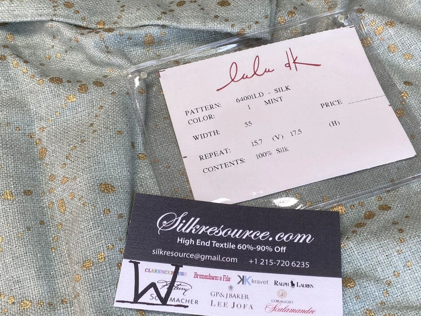 20 Boxw Scalamandre Square Showroom Sample Full Yard Light Blue Silk