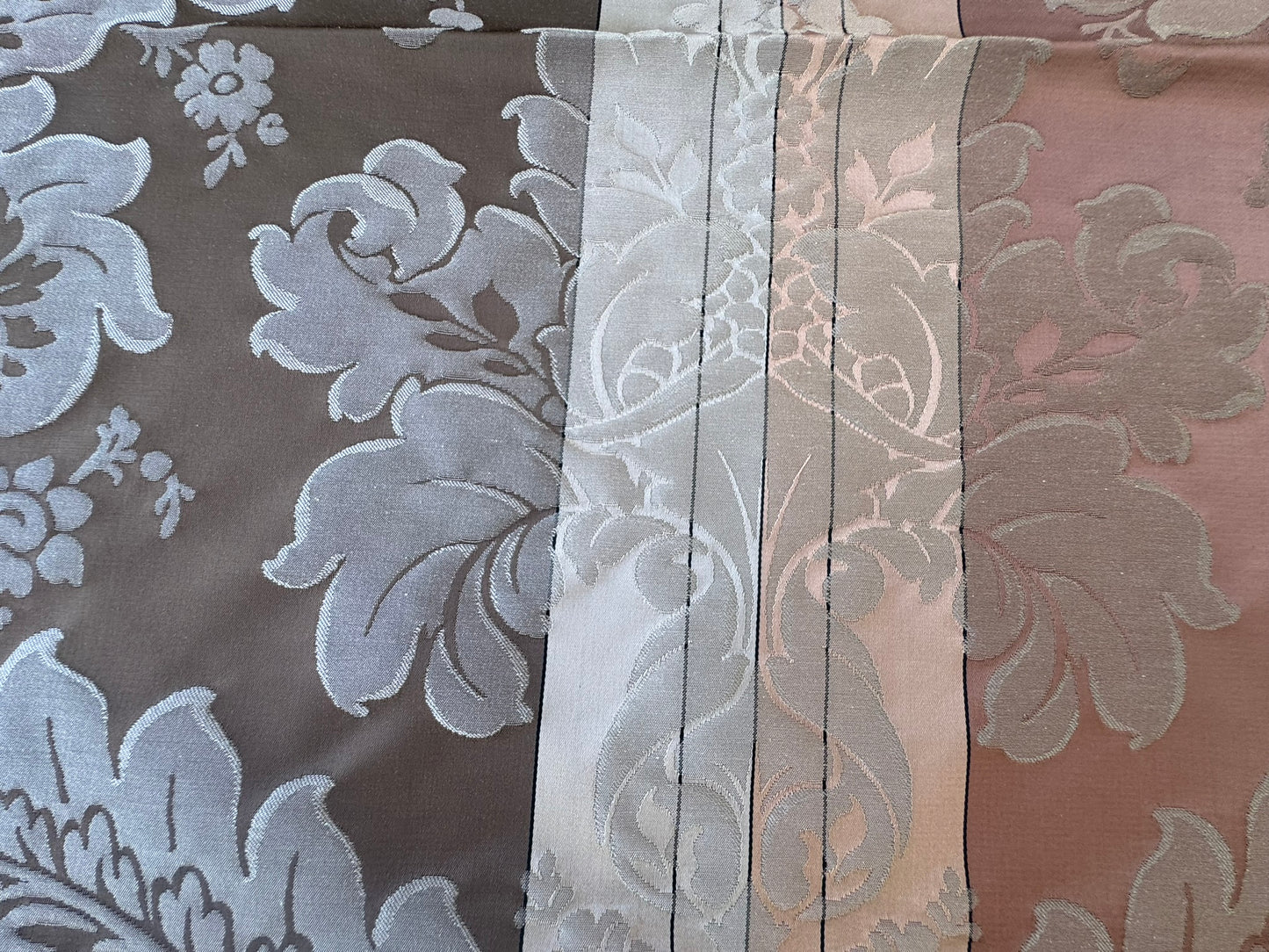 44 EV56 Square 23" x 25" Scalamandre Lelievre Paris Lancelot Ombre Brown Cotton Viscose Damask Floral Renaissance