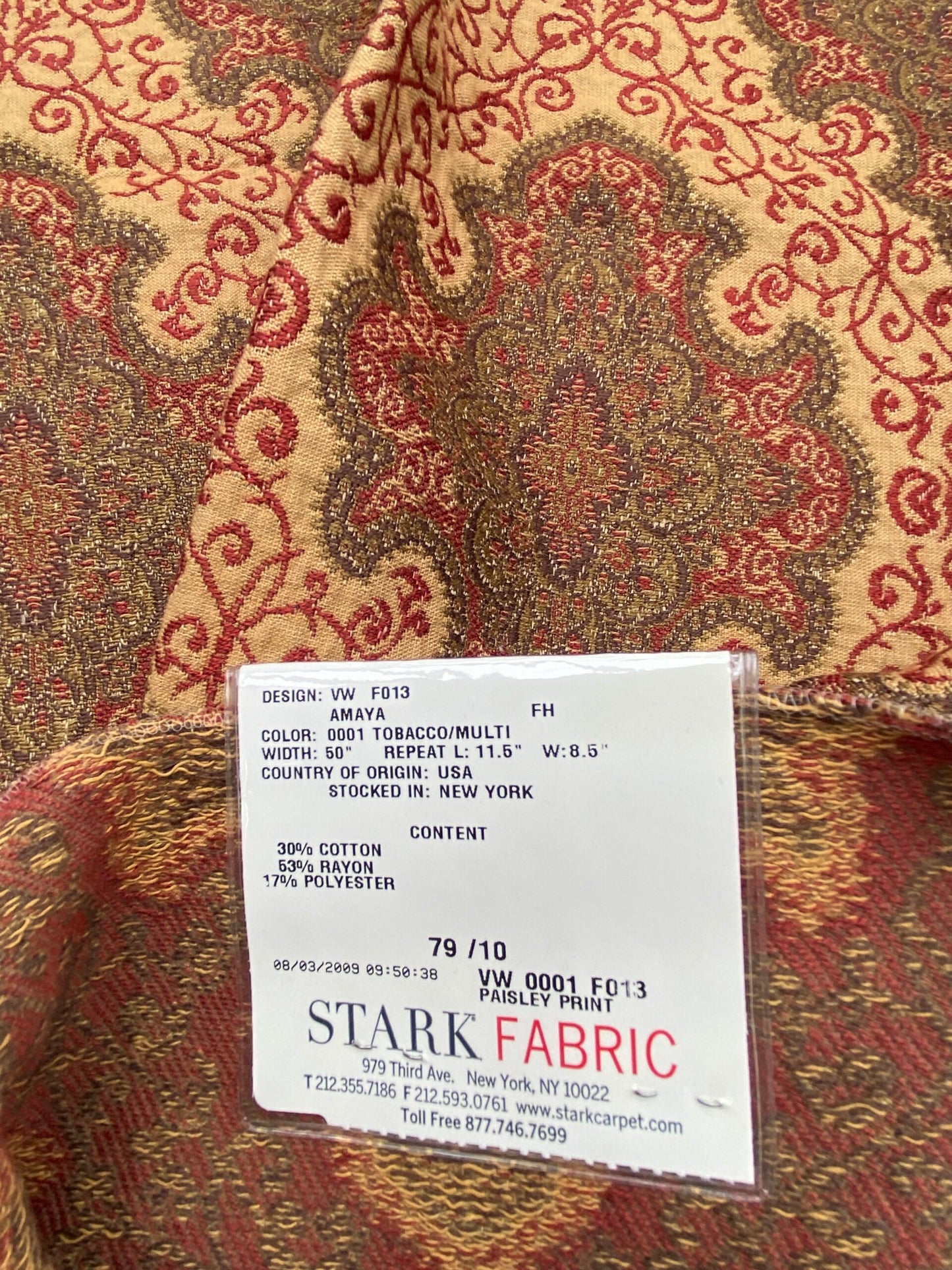 20 Berkbox86 Square Jacquard by Fonthill Amaya Tobacco Multi Brown Red Beige Diamond Ogee Medallion Paisley MSRP 218/y