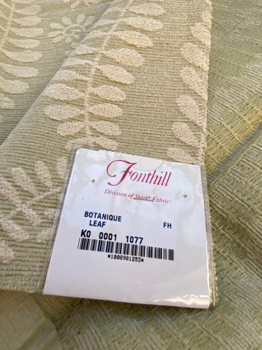 9 Berkbox87 Square Jacquard by Fonthill Botanique Leaf Beige Chenille Jacquard Tropical MSRP USD 300+/y