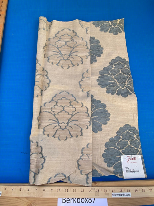 12 Berkbox87 Square Jacquard by Fonthill Rabat Blue Beige Damask Floral Medallion MSRP USD 204/y