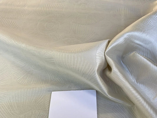 Scalamandre Nautilo Sheer Eggshell Silk Organza Semi Sheer Seashell Nautical MSRP USD 303/Y