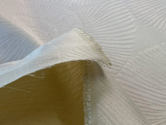 Scalamandre Nautilo Sheer Eggshell Silk Organza Semi Sheer Seashell Nautical MSRP USD 303/Y