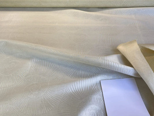 Scalamandre Nautilo Sheer Eggshell Silk Organza Semi Sheer Seashell Nautical MSRP USD 303/Y