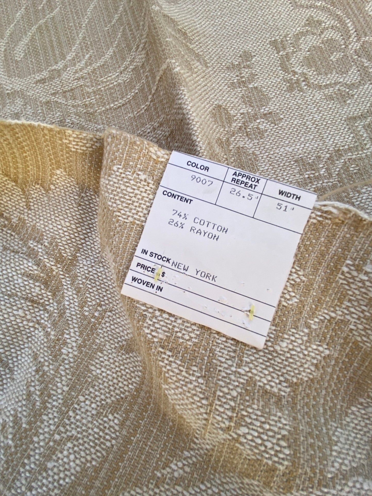 15 Berkbox87 Square Jacquard by Old World Weavers Chambord Beige Cotton Rayon Damask Floral MSRP 300+/y