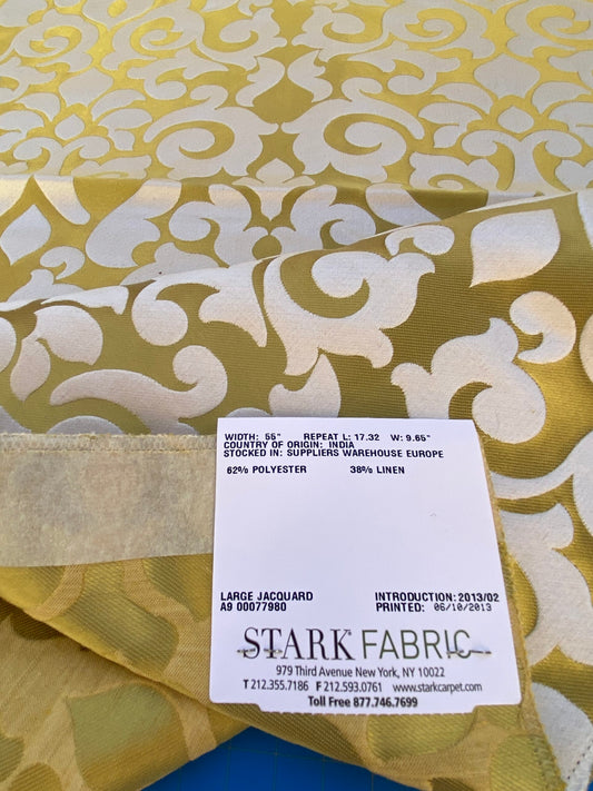 18 Berkbox87 Square Jacquard by Old World Weavers My Fair Lady Gold White Large Jacquard MSRP USD 300+/y
